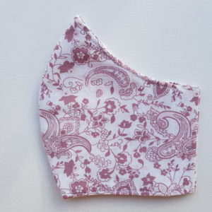 The sustainable Paisley face mask collection in pink